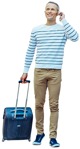 Man with a baggage walking  (3895) - miniature