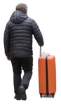 Cut out people - Man With A Baggage Walking 0006 | MrCutout.com - miniature