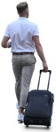 Cut out people - Man With A Baggage Walking 0011 | MrCutout.com - miniature