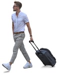 Man with a baggage walking people png (7602) - miniature