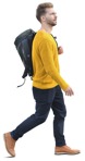 Man with a baggage walking png people (8553) - miniature