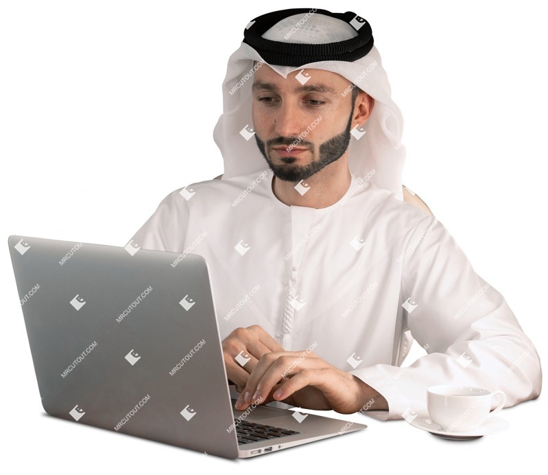 Man with a computer people png (11647)