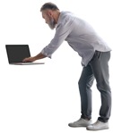 Man with a computer people png (12812) | MrCutout.com - miniature