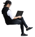 Man with a computer  (20216) - miniature