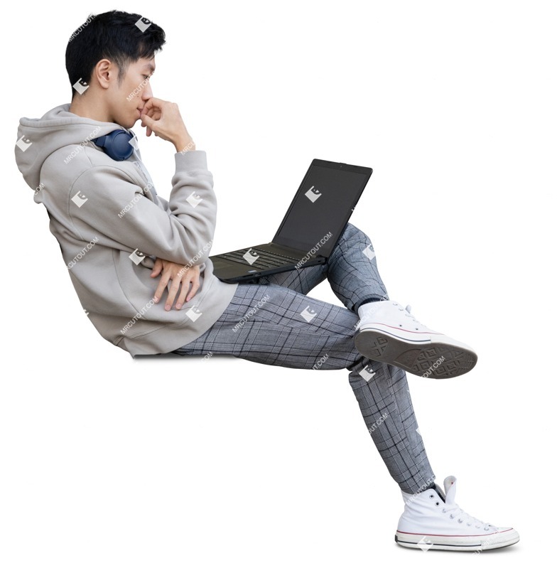 Man with a computer png people (20003)