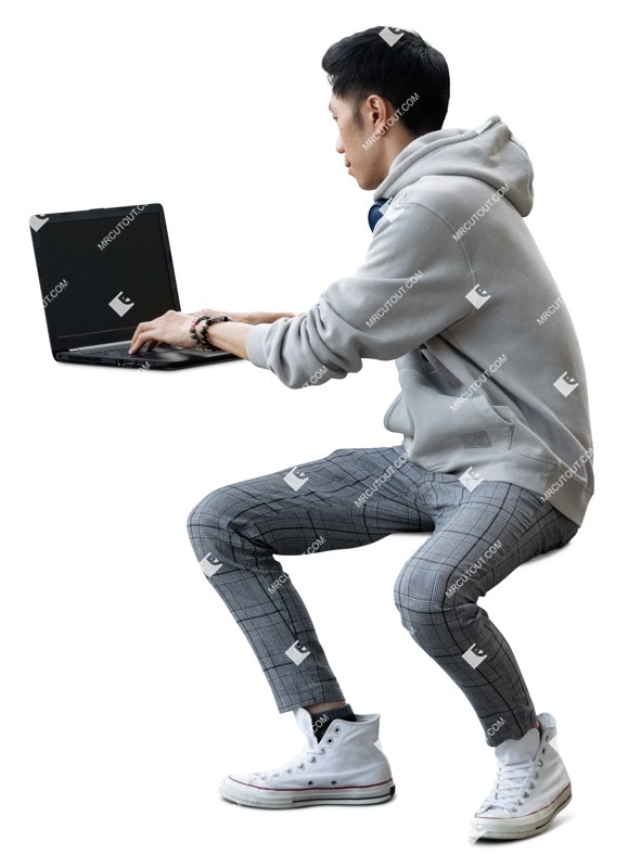 Man with a computer png people (20002)