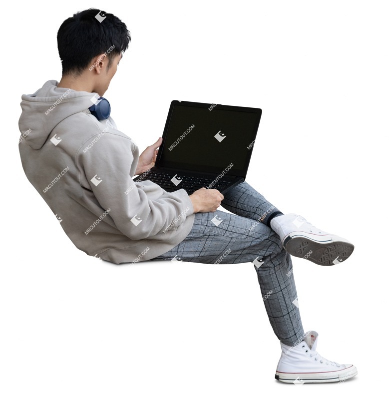 Man with a computer png people (20001)