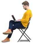 Man with a computer writing png people (8548) - miniature