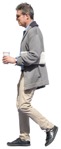 Man with a newspaper drinking coffee people png (12212) - miniature