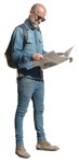 Man with a newspaper learning people png (13933) | MrCutout.com - miniature