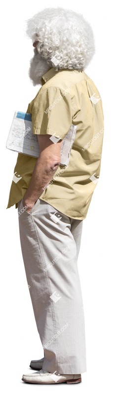 Man with a newspaper standing png people (15268)