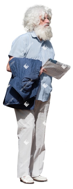 Man with a newspaper standing cut out people (14366) Man with a newspaper standing cut out people (14366)