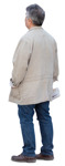 Man with a newspaper standing  (20252) - miniature