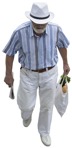 Man with a newspaper walking  (12130) - miniature
