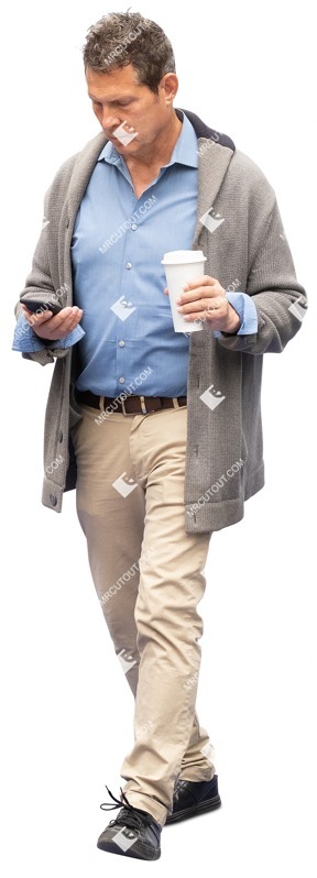 Man with a smartphone photoshop people (12564)