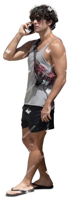 Man with a smartphone human png (13556)