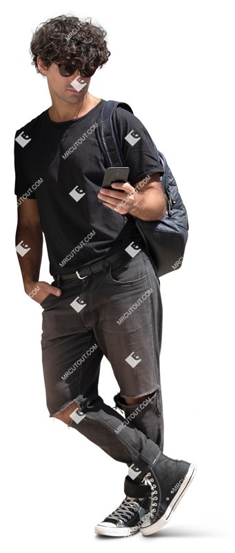 Man with a smartphone person png (14600)