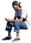 Man with a smartphone people png (15335) - miniature