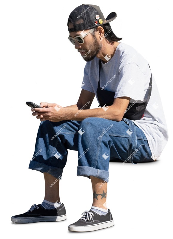 Man with a smartphone people png (14835)