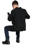 Man with a smartphone people png (18116) - miniature