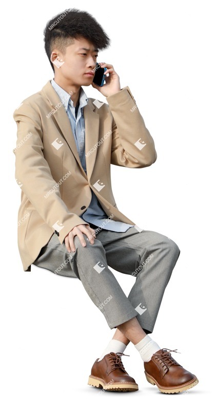 Man with a smartphone people png (17356)