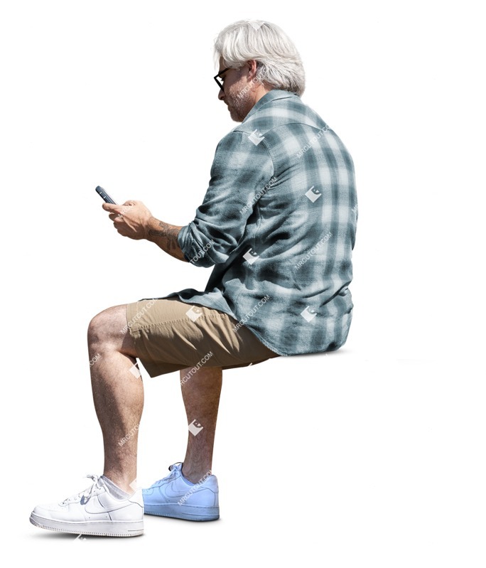Man with a smartphone human png (18044)