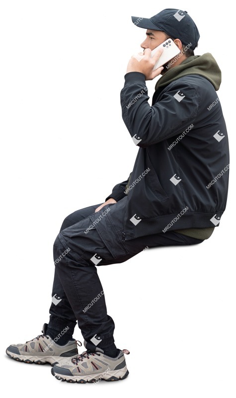 Man with a smartphone people png (17454)
