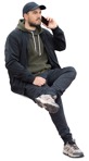 Man with a smartphone people png (17524) - miniature