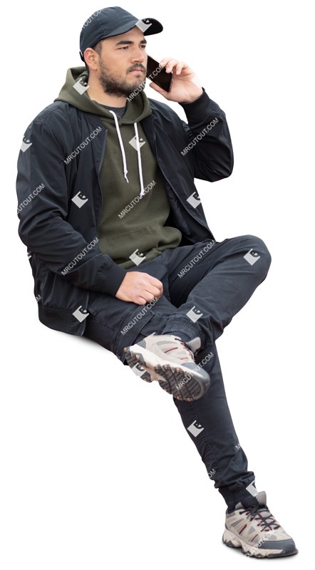 Man with a smartphone people png (17524)