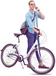 Man with a smartphone cycling person png (3164) - miniature