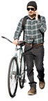 Man with a smartphone cycling entourage people (14562) | MrCutout.com - miniature