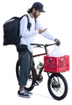 Man with a smartphone cycling people png (13534) - miniature