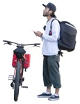 Man with a smartphone cycling people png (14732) | MrCutout.com - miniature