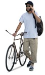 Man with a smartphone cycling people png (15324) | MrCutout.com - miniature