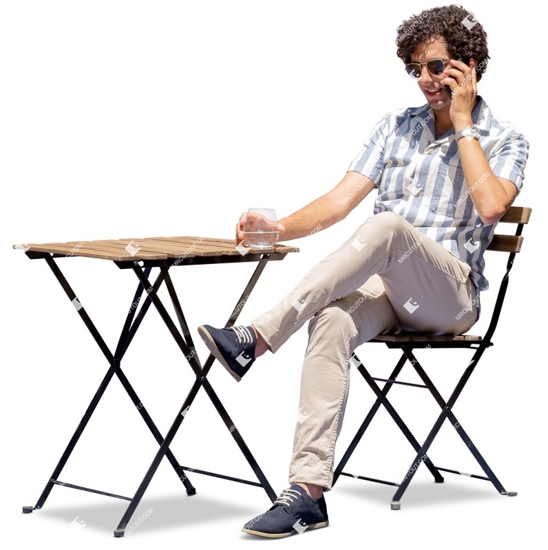 Man with a smartphone drinking human png (13487)