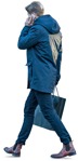 Man with a smartphone shopping person png (2766) - miniature