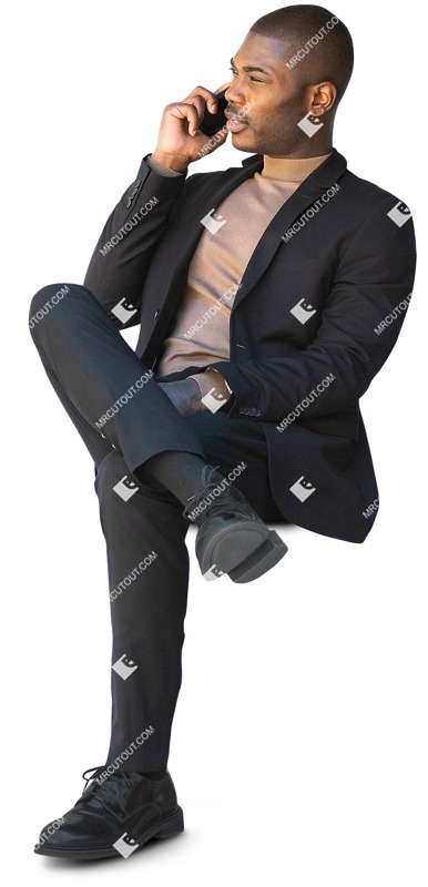 Man with a smartphone sitting people png (14969)