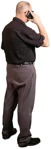 Man with a smartphone standing people png (8905) - miniature