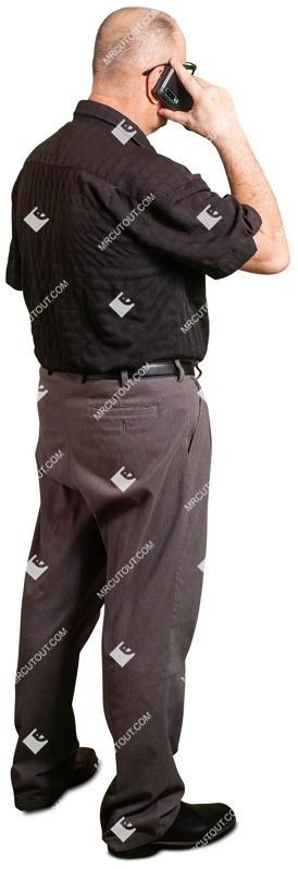Man with a smartphone standing people png (8676)