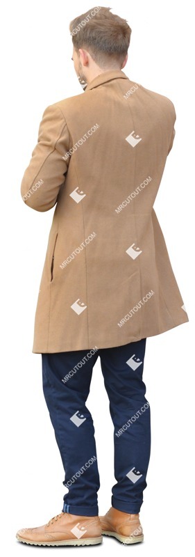 Man with a smartphone standing people png (9732)
