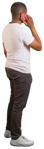 Man with a smartphone standing people png (10416) - miniature