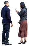 Man with a smartphone standing cut out people (11072) | MrCutout.com - miniature