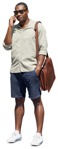 Man with a smartphone standing png people (14321) - miniature