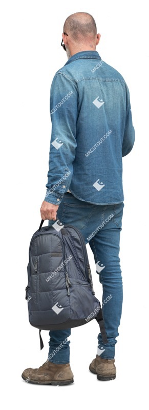 Man with a smartphone standing people png (14907)