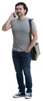 Man with a smartphone standing human png (15443) - miniature