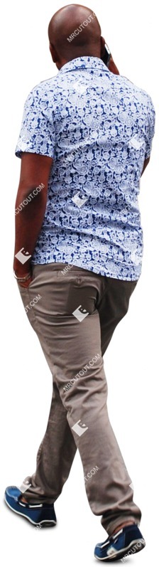 Man with a smartphone walking human png (681)
