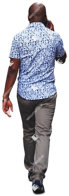 Man with a smartphone walking person png (707)