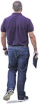 Man with a smartphone walking cut out pictures (2479) - miniature