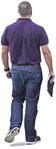 Man with a smartphone walking cut out pictures (2622) - miniature