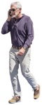 Man with a smartphone walking png people (12345) - miniature